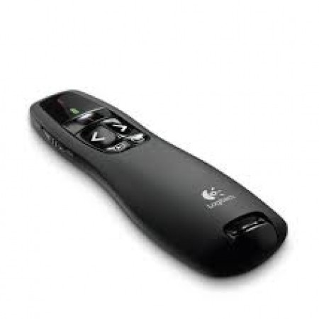 Logitech R400 bežični presenter u crnoj boji sa laserskim pokazivačem