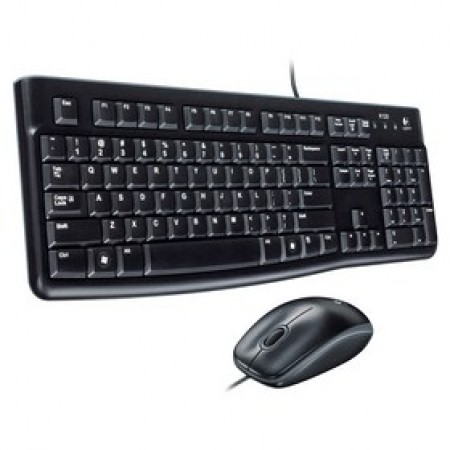 Logitech MK120 crni desktop set sa tastaturom i mišem na kabl