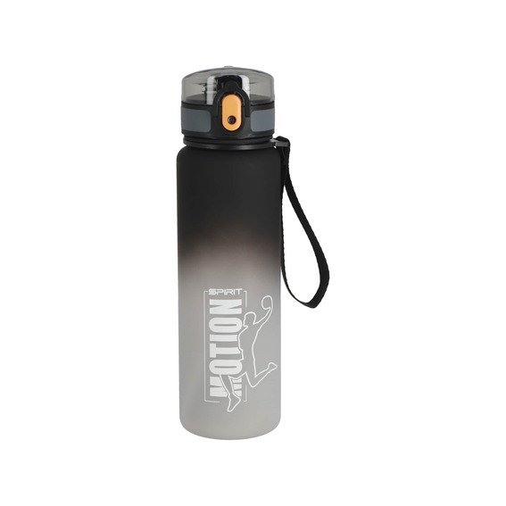 Crna TTS MOTION flaša za piće od 650ml sa preklopivom slamkom