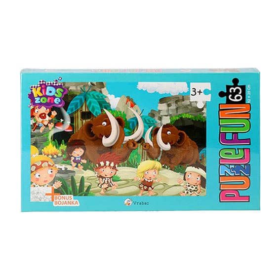 MO Puzzle 63 komada sa motivom Ledenog doba i bojankom