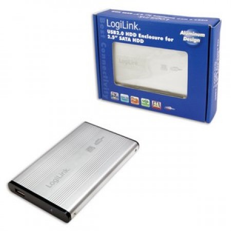 Logilink HDD Box 2.5" SATA USB 2.0 UA0041B u crnoj boji sa aluminijskim kućištem