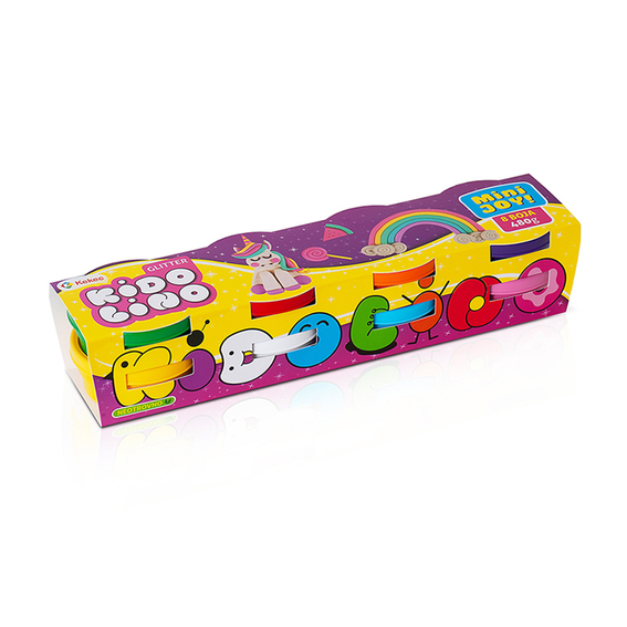KE Kidolino 8/1 Gliter mini JOY - kreativna masa za modeliranje u 8 boja