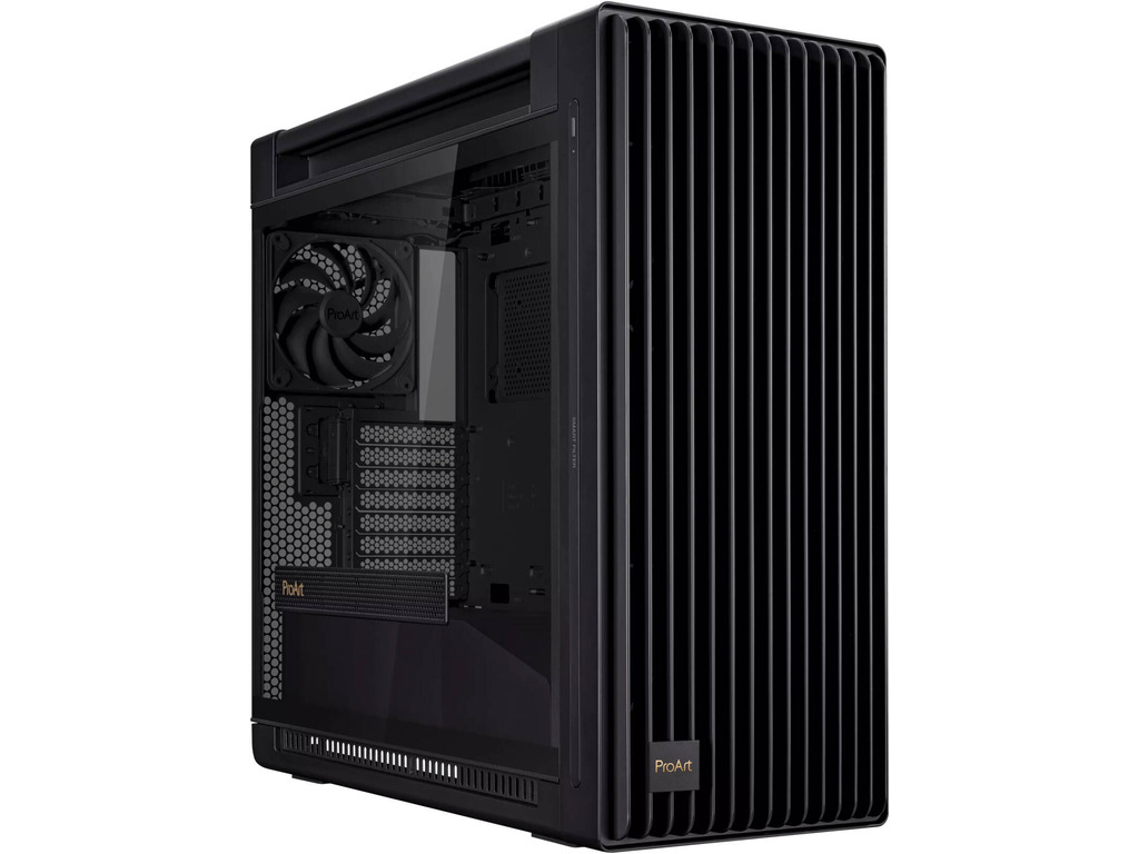 ASUS PROART PA602 TG PWM crno kućište sa velikim ventilatorima i prozirnim bočnim panelom