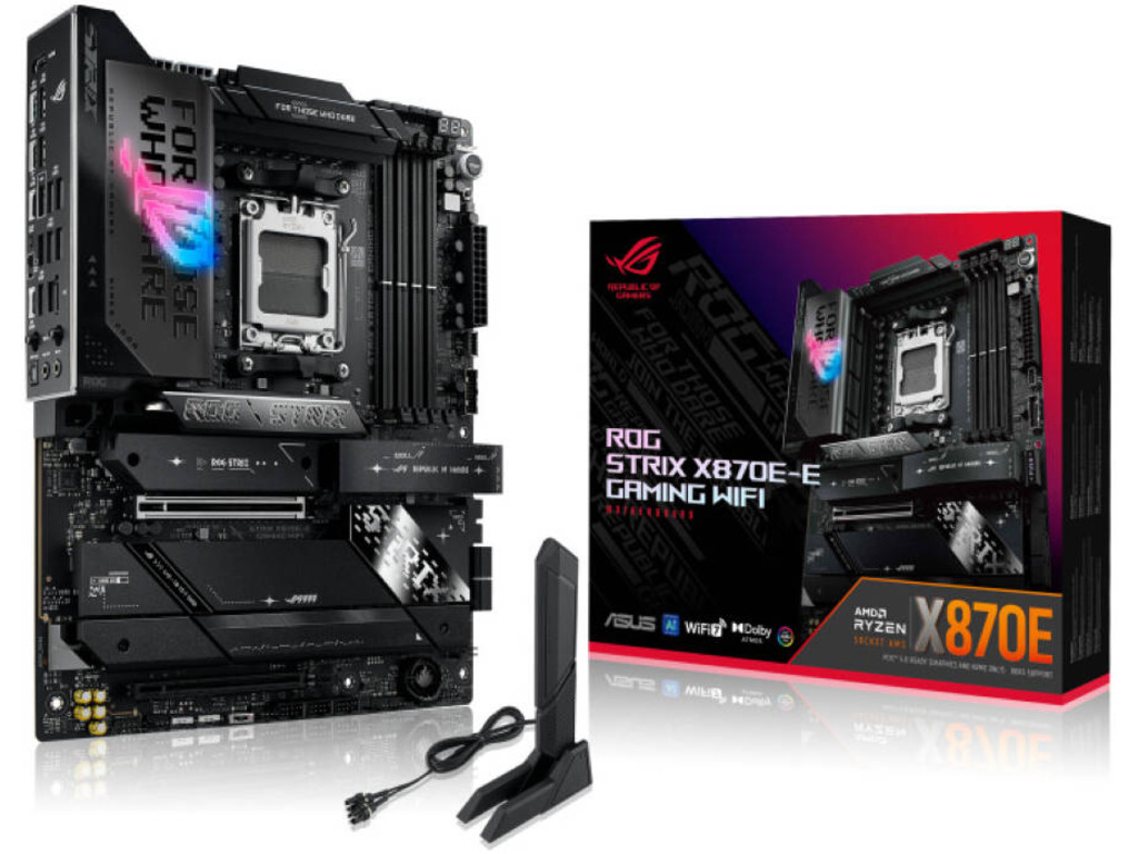 ASUS ROG STRIX X870E-E Gaming matična ploča sa RGB osvetljenjem i WiFi antenom
