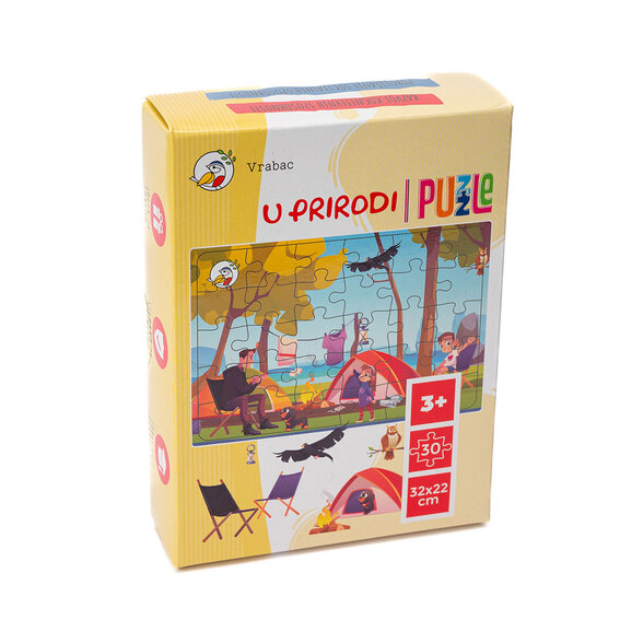 Dječja puzzle Chippy "U prirodi" sa 30 dijelova prikazuje slatku životinjsku scenu
