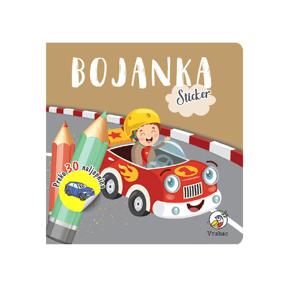 MO Bojanka stiker Vozila KOLORI sa 30 različitih stikera za lijepljenje