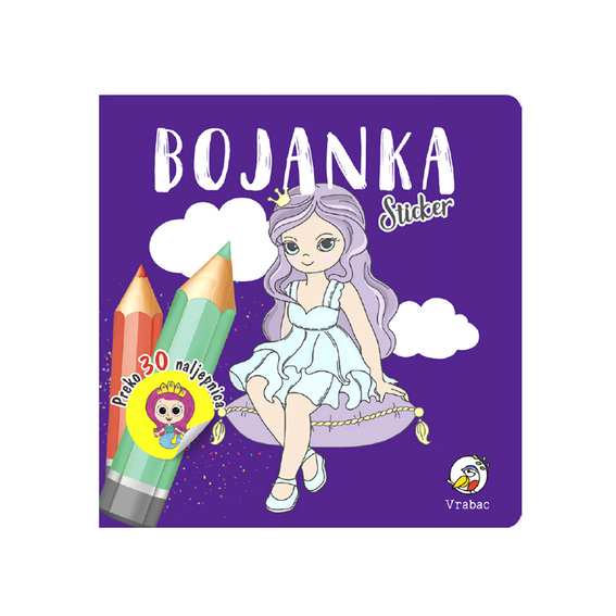 Bojanka sa stikerima Princeze KOLOR, šareni dizajn i dečja igra