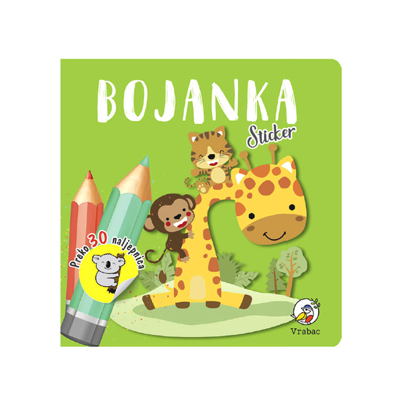 MO Bojanka stiker Životinje KOLO sa 30 stikera za lijepljenje