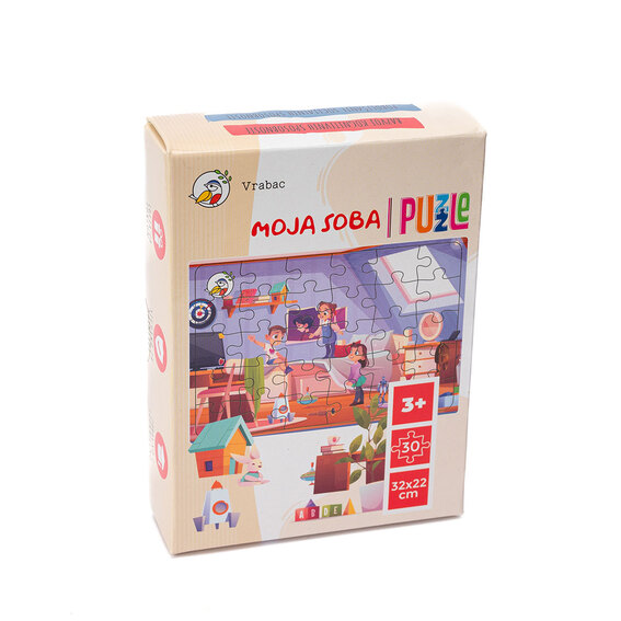 Dječja puzzla CHIPPY Moja soba sa 30 dijelova i živopisnim motivima