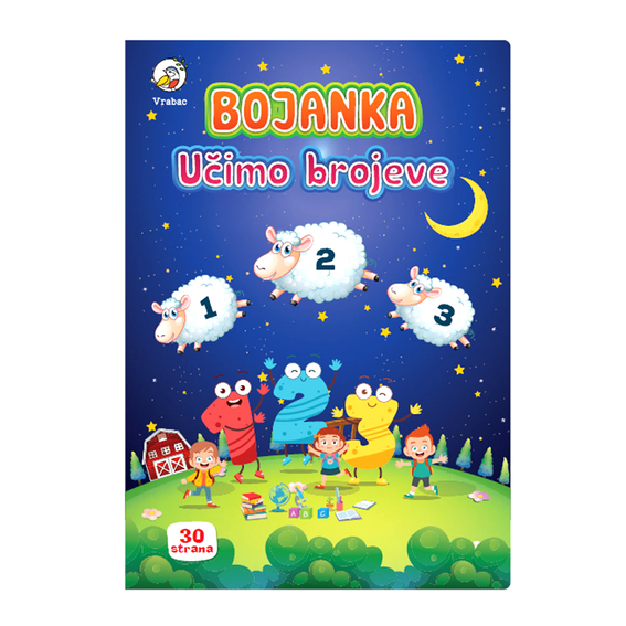Bojanka Učimo brojeve PLUMI sa ilustracijama brojeva i zadacima za decu