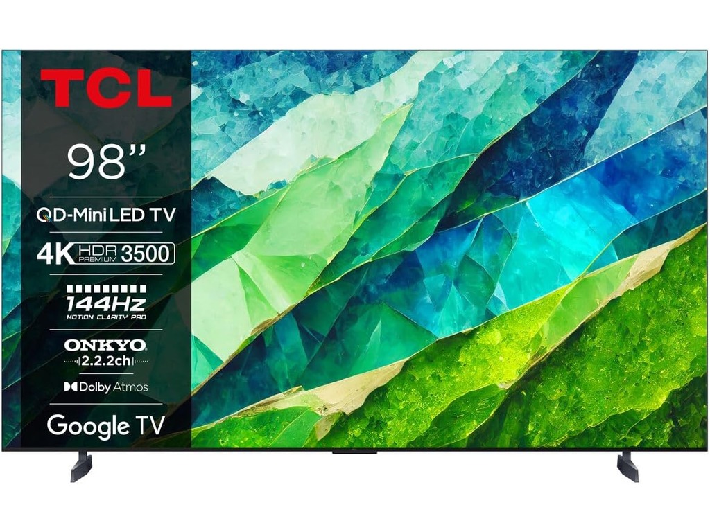 TCL 98C855 4K QD-MiniLED televizor sa Google TV-om i tanak metalni okvir
