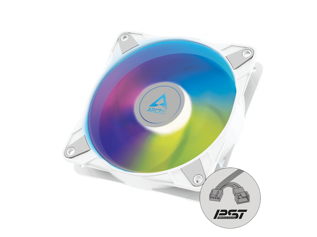 Arctic Fan P14 PWM PST A-RGB white ventilator sa RGB osvetljenjem