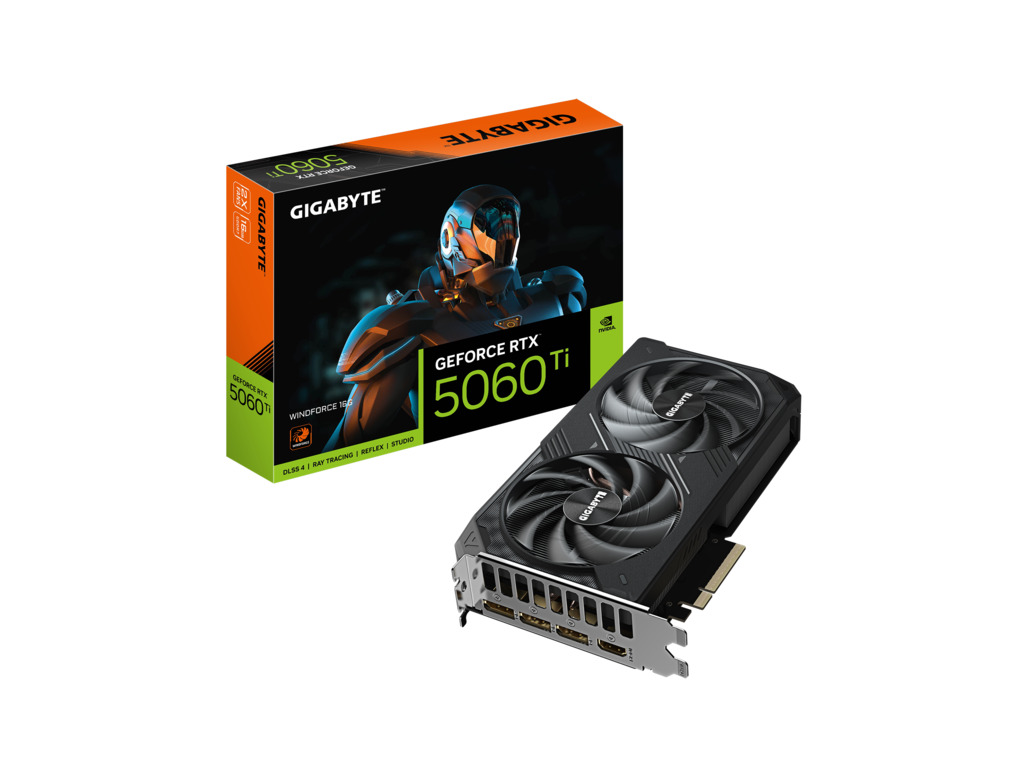 Gigabyte 5060 Ti Windforce grafička kartica sa 16GB GDDR7 memorije i trostrukim DP izlazima