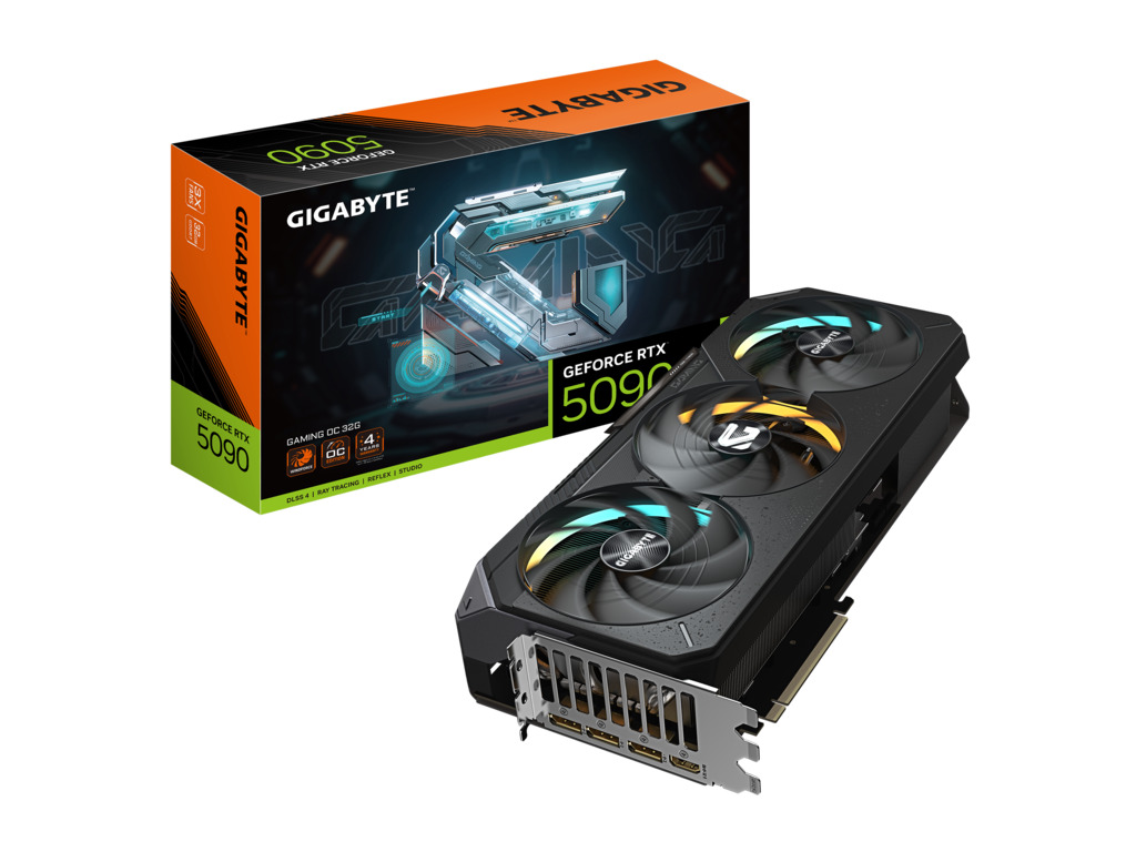 Gigabyte GeForce RTX 5090 Gaming OC grafička kartica sa RGB osvetljenjem i trostrukim ventilatorima