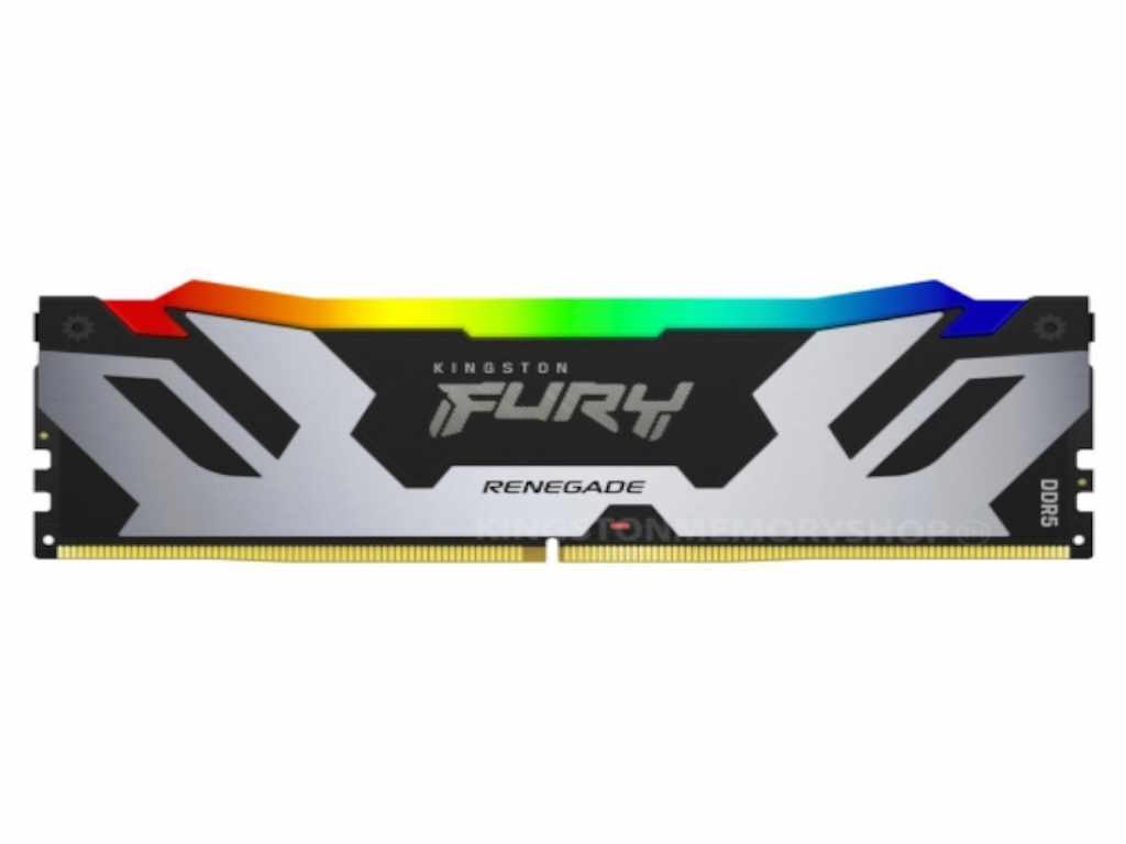 Kingston 16GB DDR5 RGB Fury Renegade RAM memorija sa crno-srebrnim RGB osvetljenjem