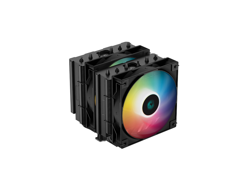 DeepCool AG620 ARGB crni CPU hladnjak sa dva ventilatora i RGB osvetljenjem