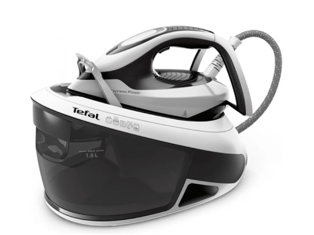 Tefal Express Power parna stanica SV8130E0 u crno-bijeloj boji sa udarom pare od 450 g/min