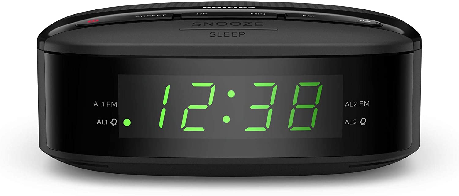 Philips crni radio alarm sa satom i LED zaslonom