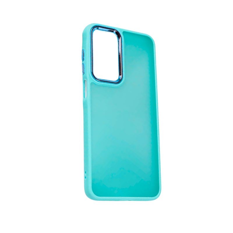Plava silikonska maska Frame za iPhone 16 Plus