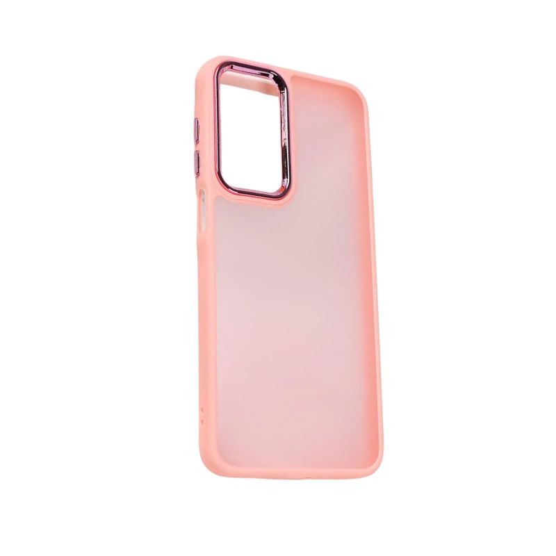 Roza silikonska maska Frame za Samsung A56 sa zaštitnim okvirom