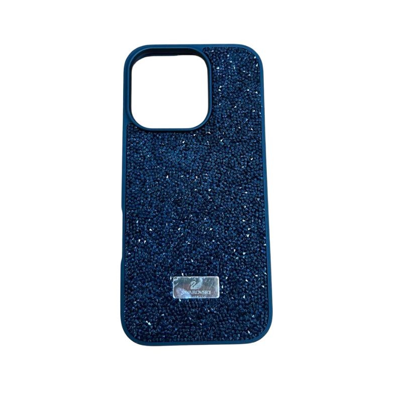 Crna Swarovski maskica za iPhone 16 Pro Max sa kristalima