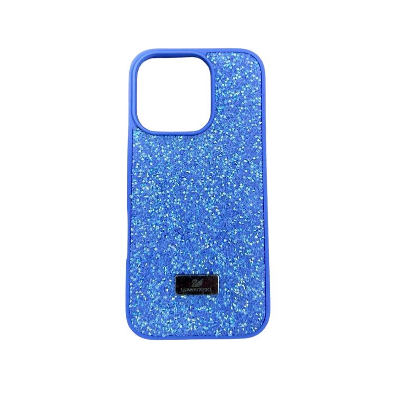 Ljubičasta Swarovski maskica za iPhone 16 Pro Max sa kristalima
