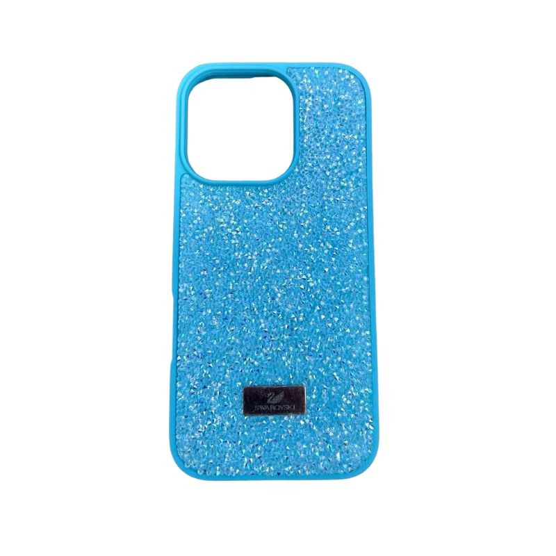 Swarovski maskica za iPhone 16 Pro Max u mint boji sa kristalima