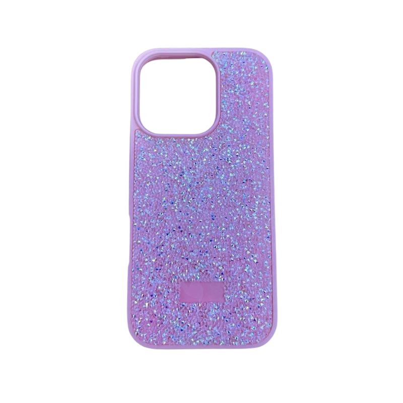 Ružičasta Swarovski maskica za iPhone 16 Pro Max sa kristalima