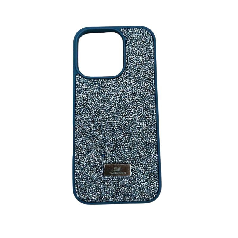Srebrna Swarovski maskica za iPhone 16 Pro Max sa kristalima