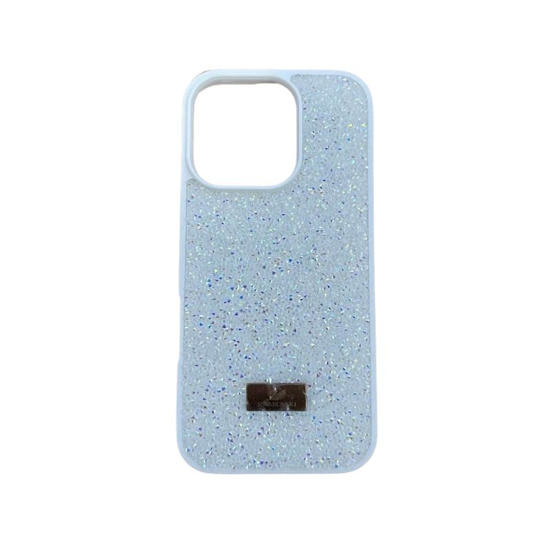 Bela Swarovski maskica za iPhone 16 Pro Max sa kristalima