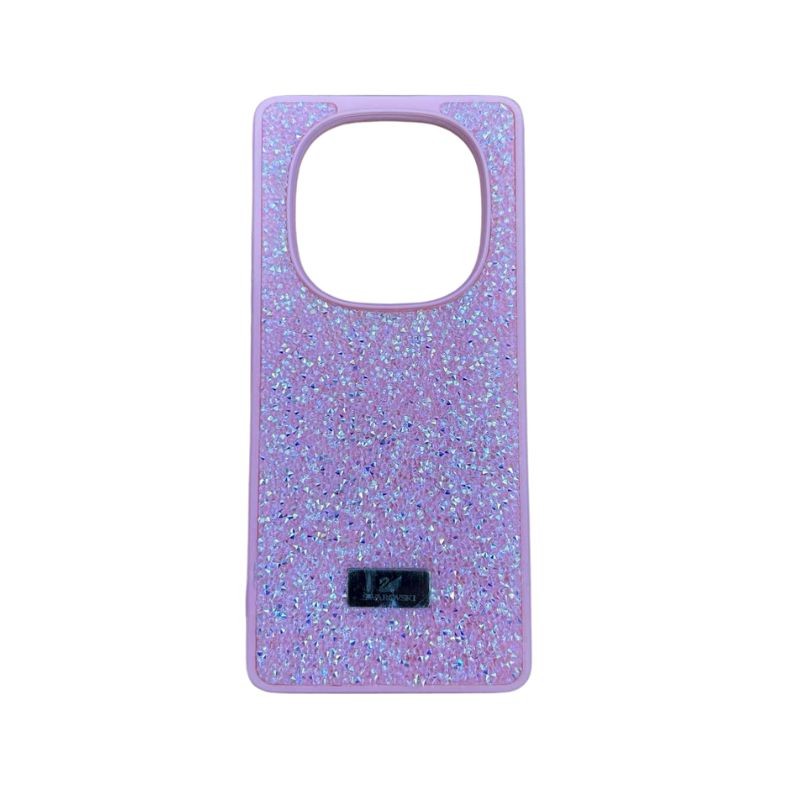 Ružičasta Swarovski maskica za Redmi Note 14 Pro Plus sa kristalima