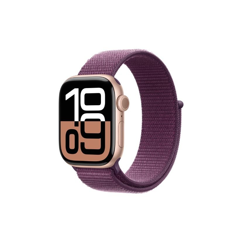 Apple Watch Series 10 GPS 42mm Rose Gold Aluminium Case+Plum SB MWWK3