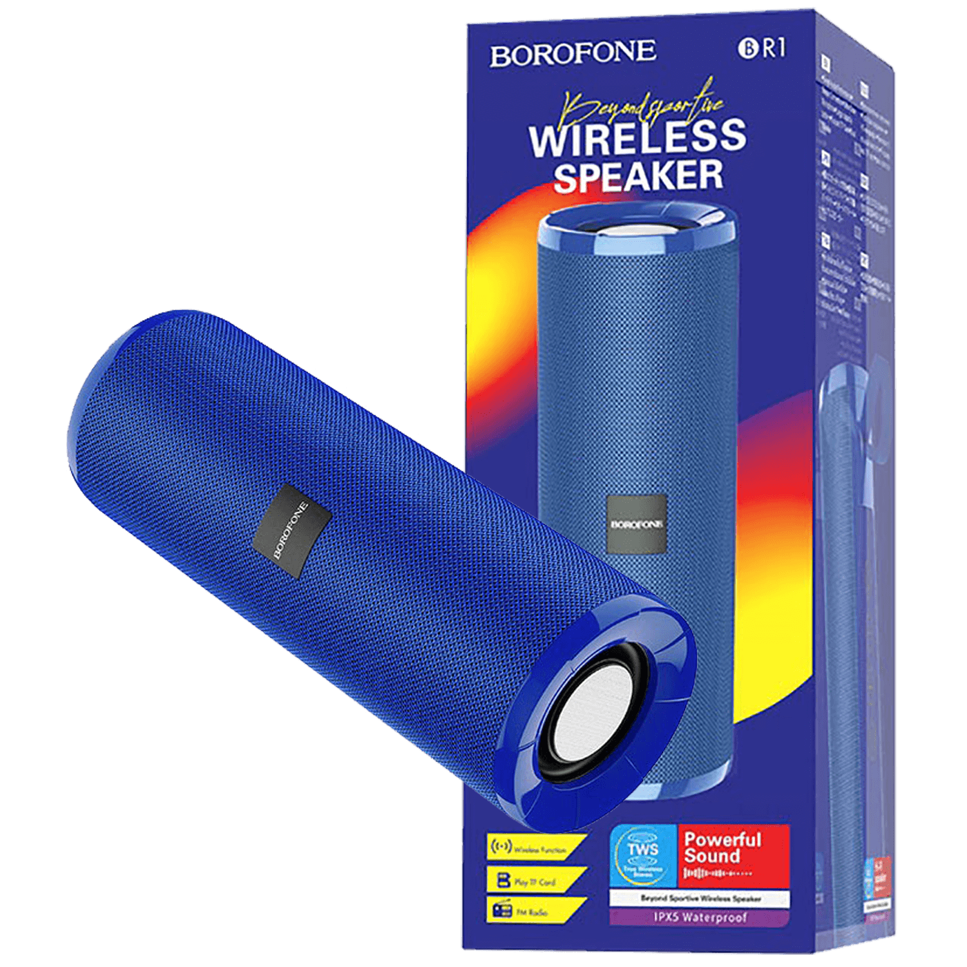 Borofone Zvučnik bežični, Bluetooth, 1200 mAh, 3 h, plava - BR1 Beyond Blue