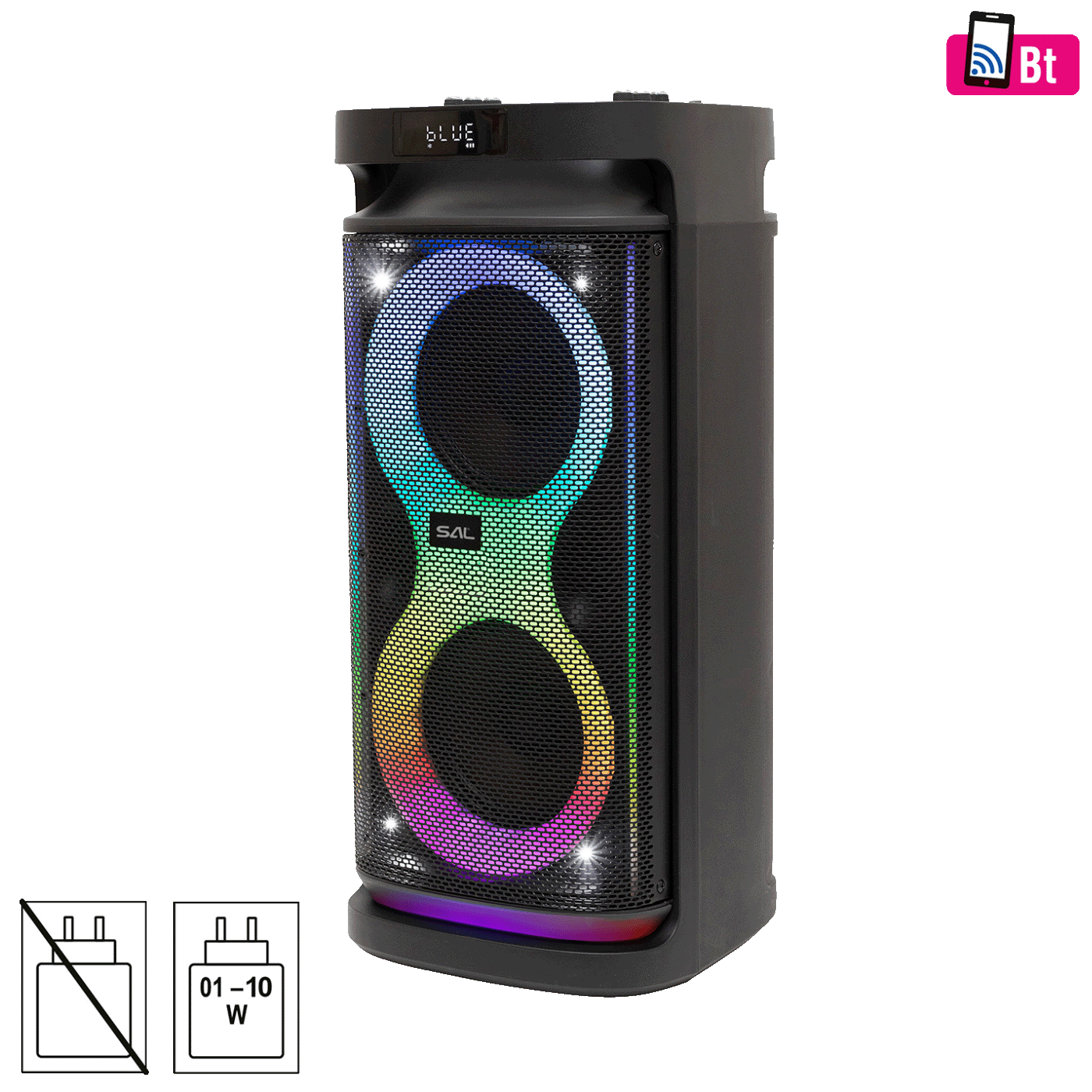 SAL Zvučnik bežični, Bluetooth , FM radio , KARAOKE, 80W - PAR2100BT