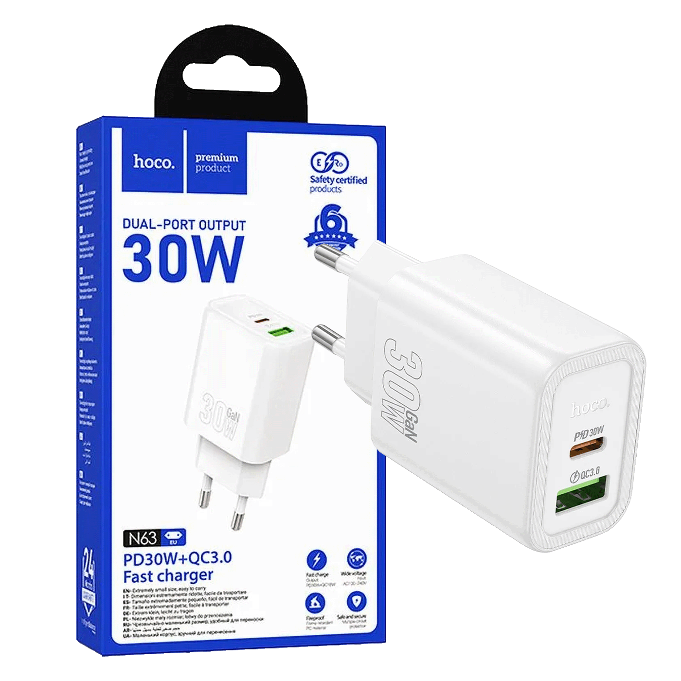 hoco. Punjač kućni, brzi, PD30W + QC3.0 - N63 Gentle