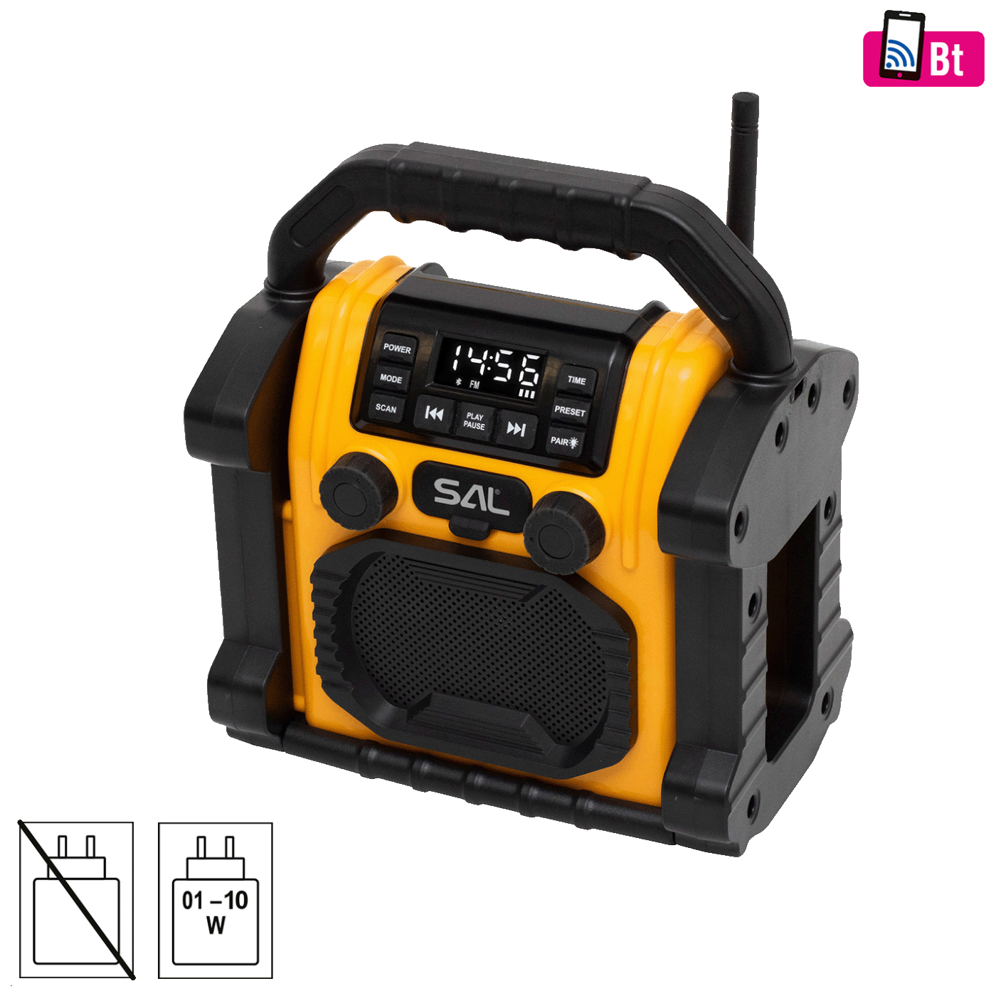 SAL Zvučnik bežični, Bluetooth, Power Bank, FM, 10W - BTWORKPRO