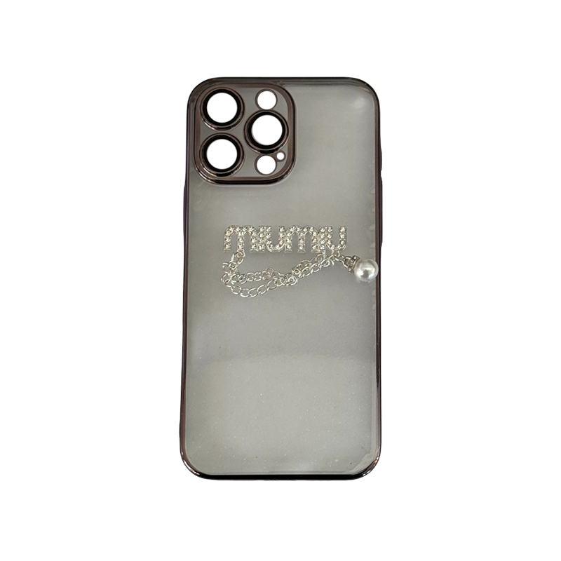 Clear MiuMiu maskica iPhone 16 Pro Max Black