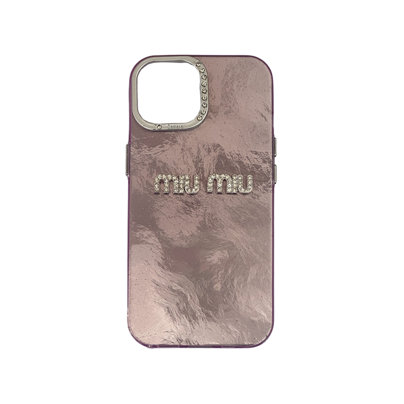 Glitter MiuMiu iPhone 15 Ljubicasta