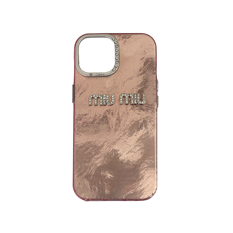 Glitter MiuMiu iPhone 15 Pro Max Roza
