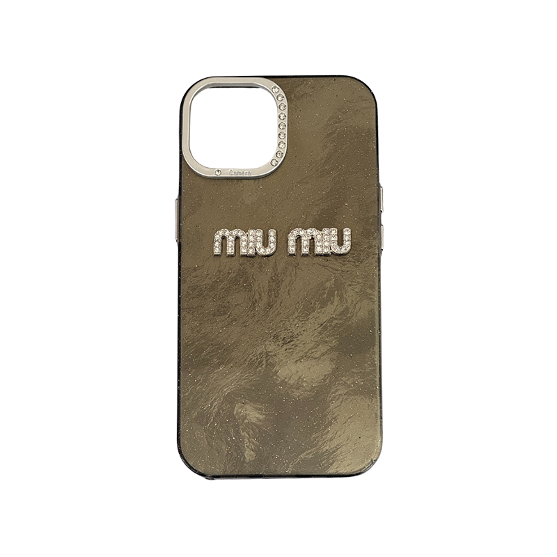 Glitter MiuMiu iPhone 16 Pro Crna