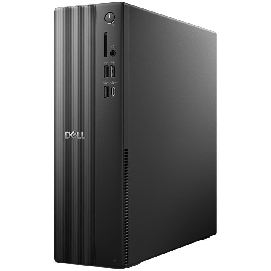 Dell Slim ECS1250, i5 14400, 8GB RAM DDR5, 512GB SSD PCIe M.2, WiFi 6+BT 5.4, Front: 1x USB C 3.2, 1x USB 3.2, 2x USB 2.0, SD Card, Back: 2x USB 3.2, 2x USB 2.0, HDMI, RJ45, No KB/Mouse, 180W, Ubuntu 3Yr