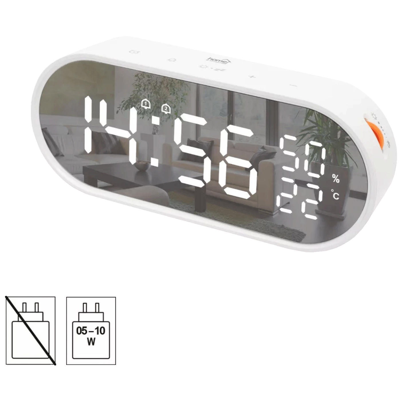 home Sat sa alarmom, LED zaslon, USB - LTC06