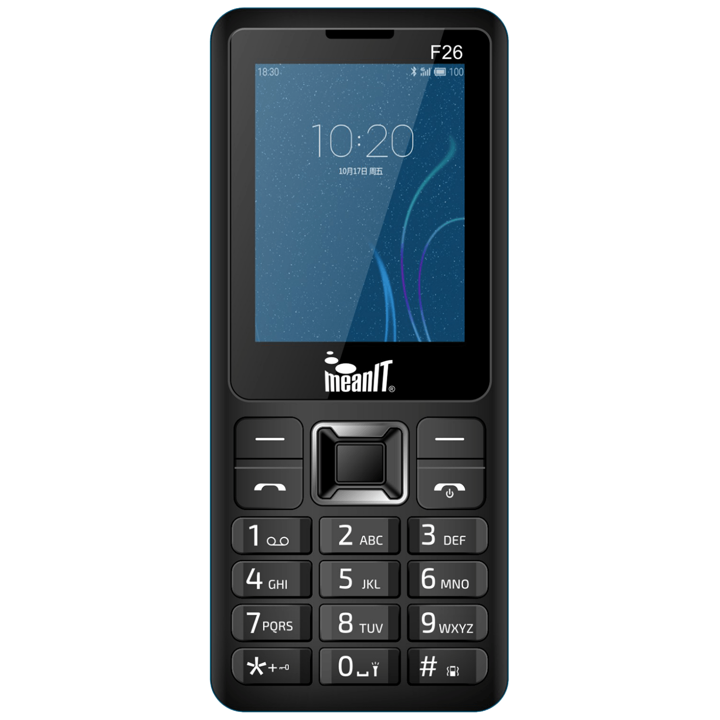MeanIT Mobilni telefon , 2.4"" zaslon, Dual SIM, BT, FM radio, crna - F26 Black