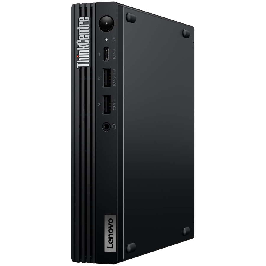 ThinkCentre M75q Gen 5, AMD Ryzen 3 8300GE, 8 GB DDR5-5200MHz, 256 GB SSD M.2, Front, 2x USB 3.2, 1x USB C 3.2, Back: 3x USB 2.0, 1x USB 3.2, DP, HDMI, VGA, VESA, USB KB/Mouse, W11Pro.