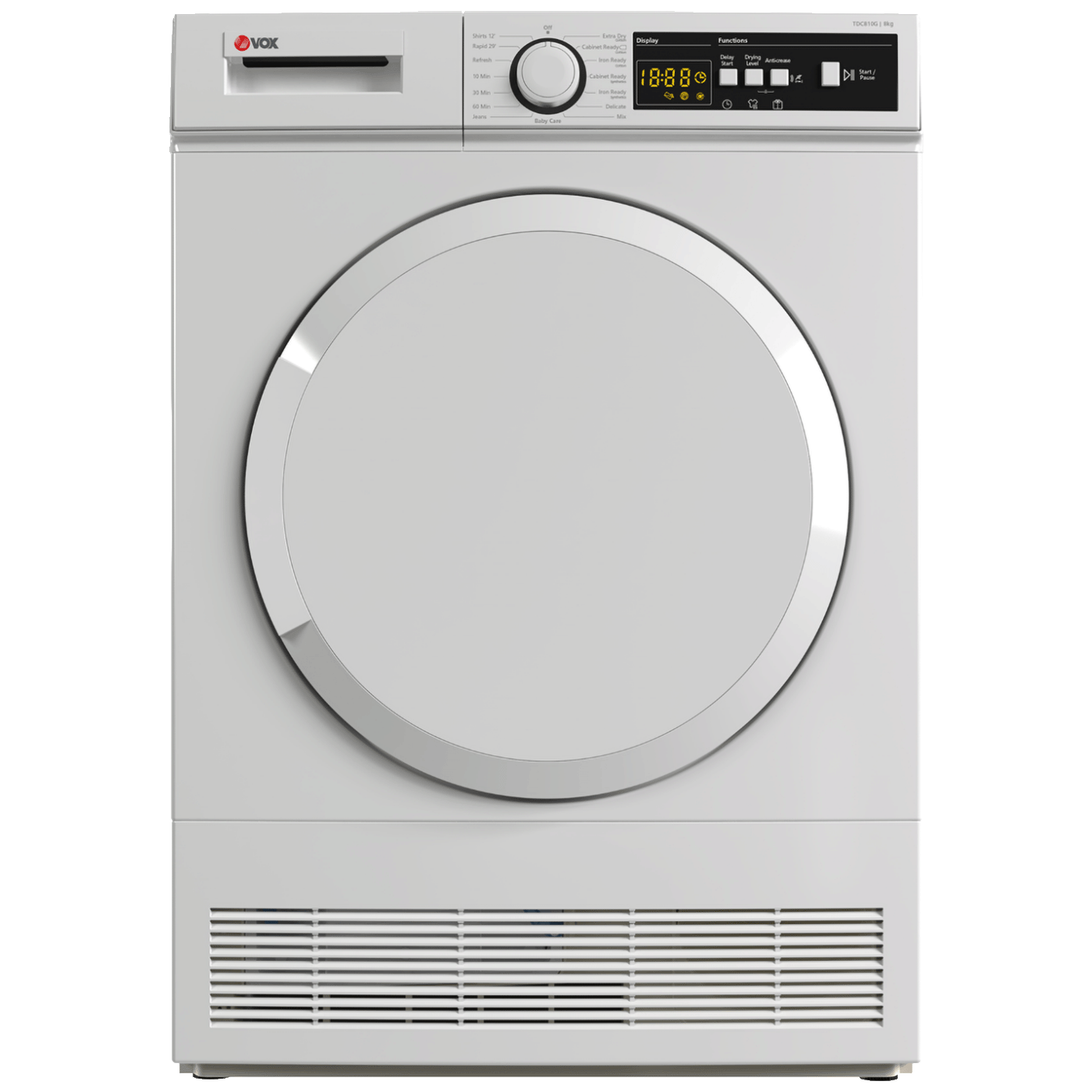 VOX Kondenzatorska sušilica, kapacitet 8 kg, 15 programa - TDC-810G
