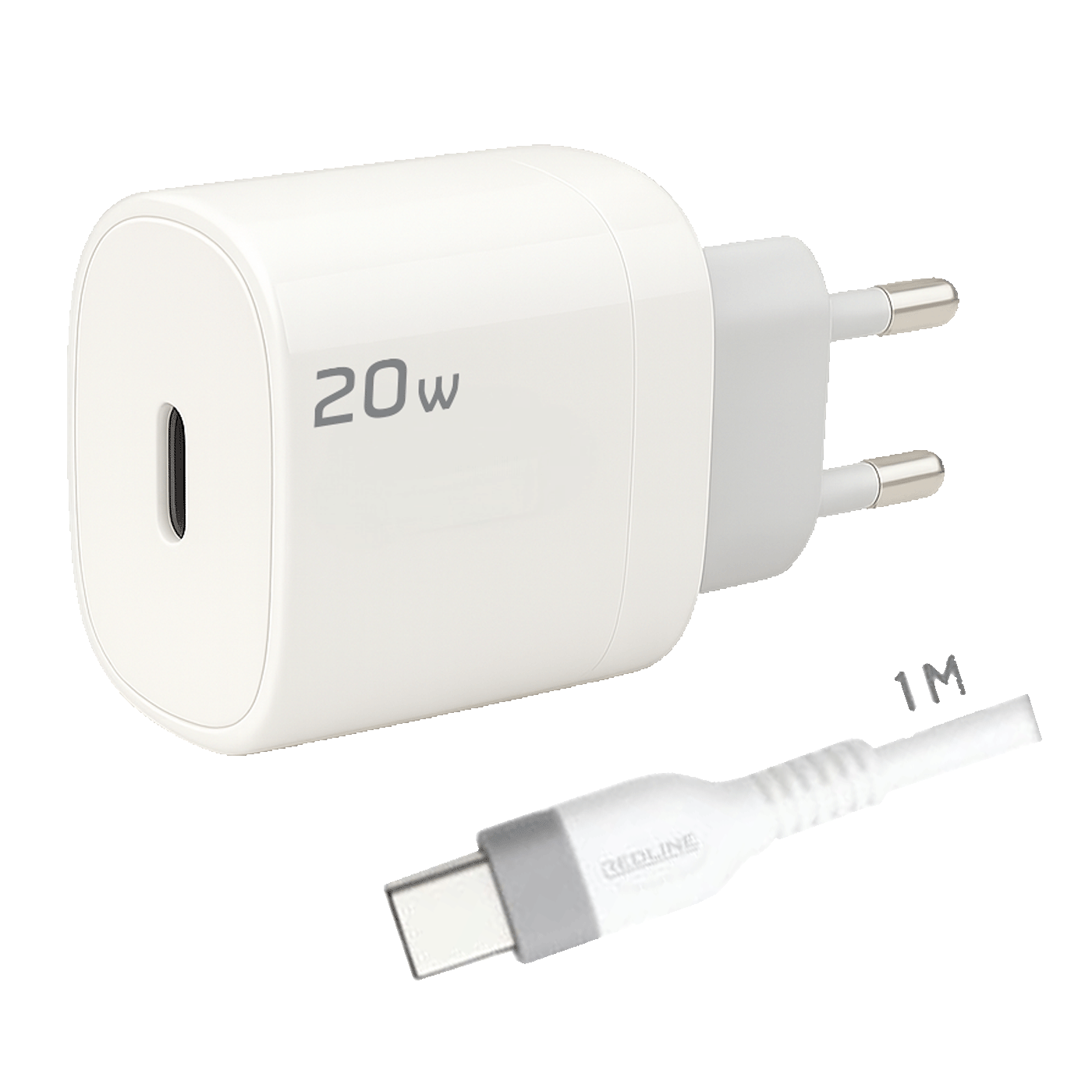 REDLINE Punjač sa USB-C kablom,  20W - GL20C+CC 1M