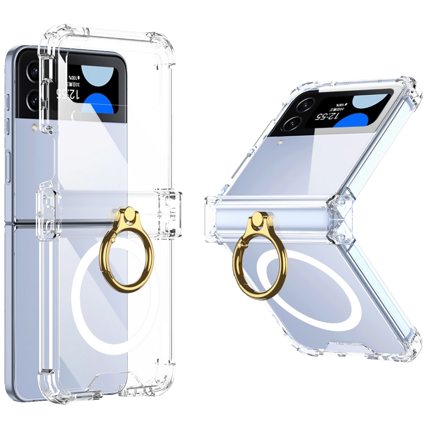 NN-Su Maska za Samsung Z Flip4, MagSafe, sa prstenom, Transparent - Galaxy Z Flip4, MagSafe with ring