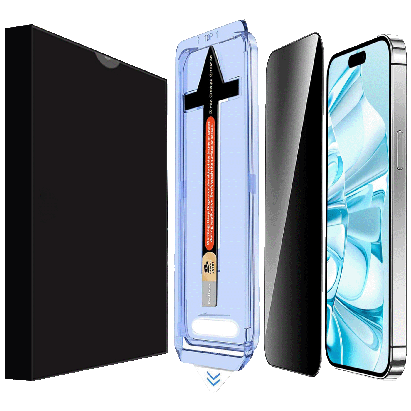 NN-Su Zaštitno staklo za zaštitu privatnosti za iPhone 16 - iPhone 16 Privacy Tempered Glass