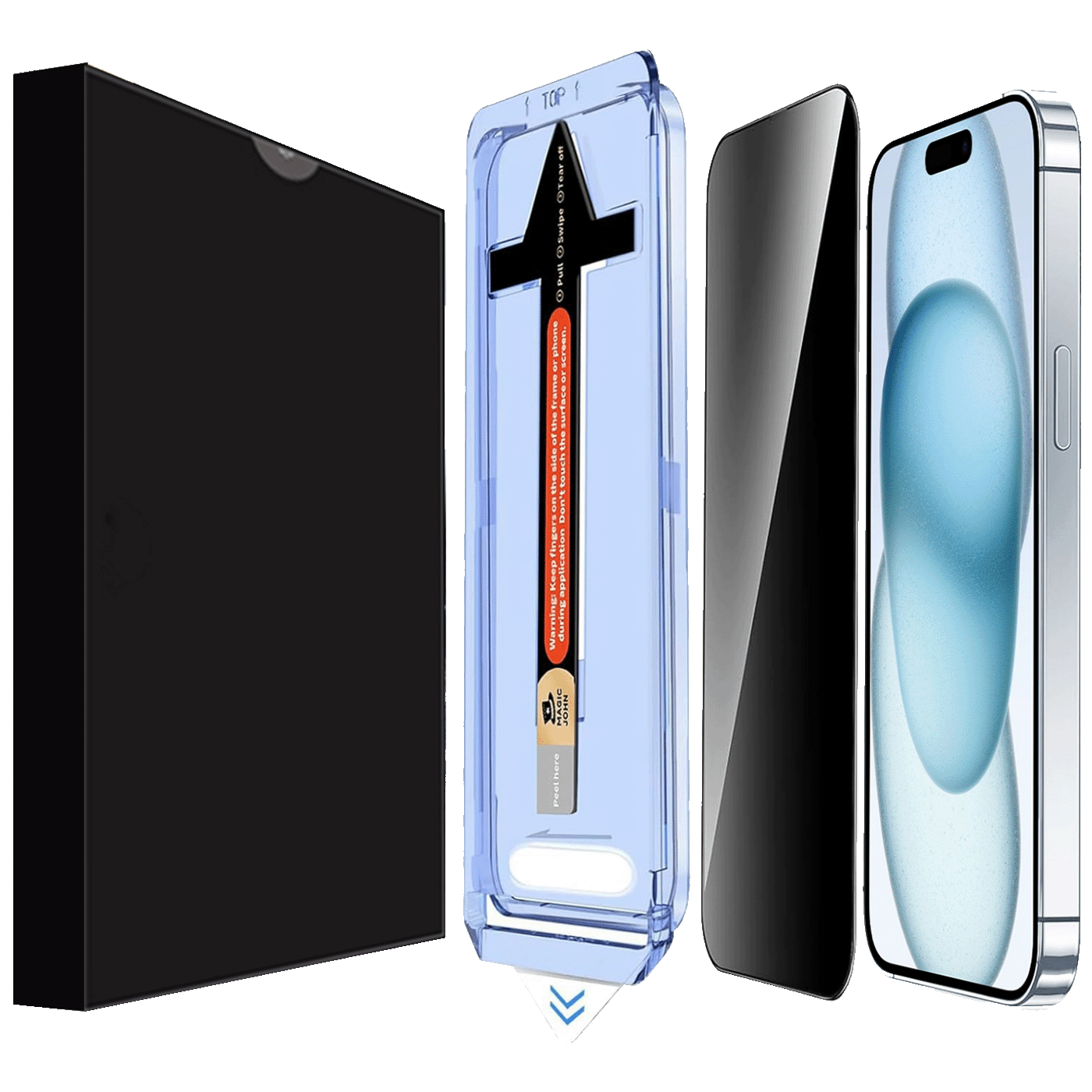 NN-Su Zaštitno staklo za zaštitu privatnosti za iPhone 15 - iPhone 15 Privacy Tempered Glass