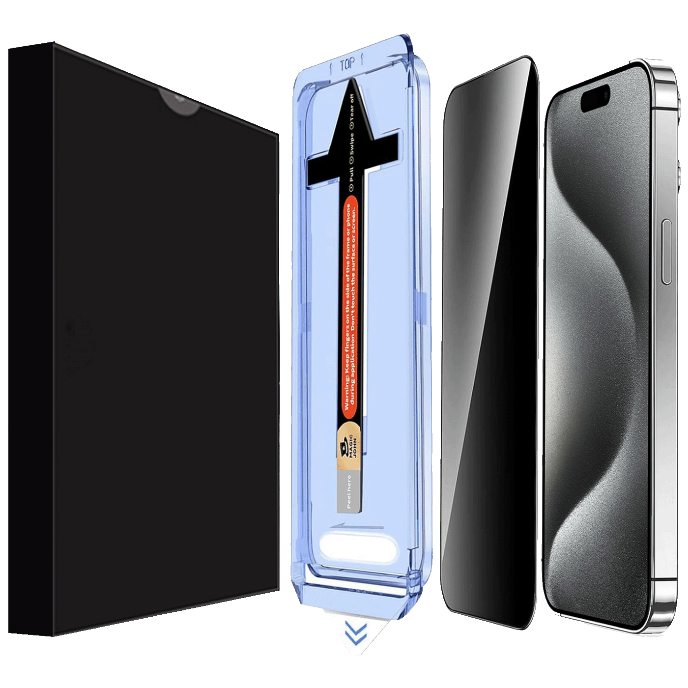 NN-Su Zaštitno staklo za zaštitu privatnosti za iPhone 15 Pro - iPhone 15 Pro Privacy Temp. Glass